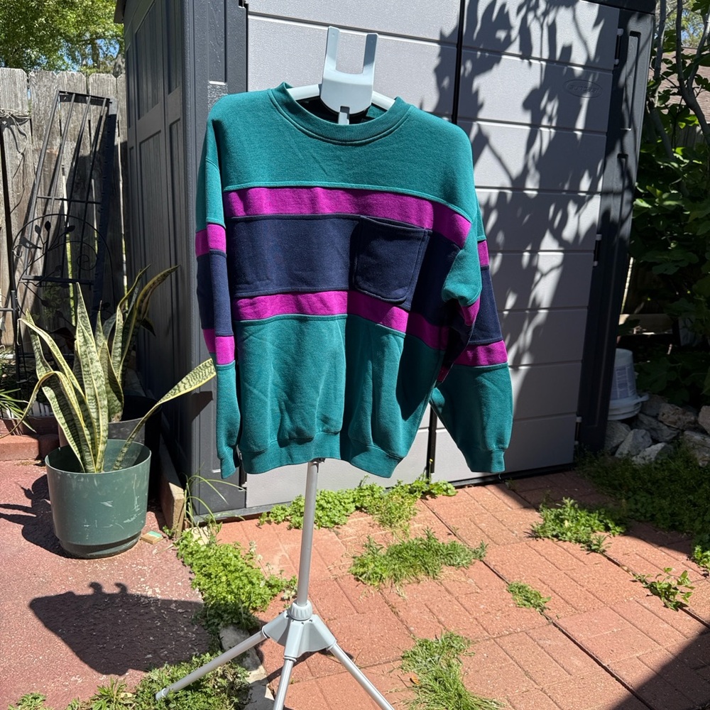 Colorblock Crewneck Sweater